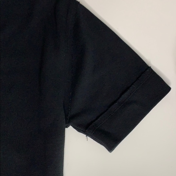 Zara Black Short-sleeve reverse hem Long T Shirt - Picture 6 of 8
